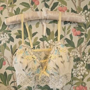Risa Magli Yellow Floral Bralette - Size L